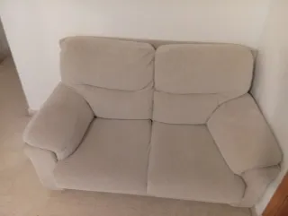 Sofá de tela beige un 3+2 buen estado poco uso