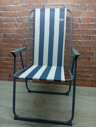 Silla Camping Plegable AKTIVE Rayas 45x45x90 cm