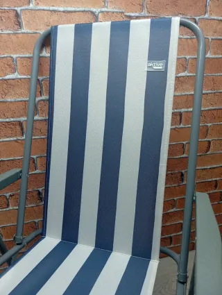 Silla Camping Plegable AKTIVE Rayas 45x45x90 cm