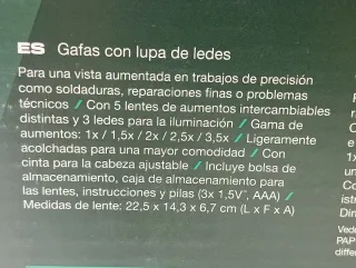 Gafas Lupa LED Parkside 5 aumentos