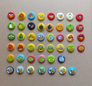 Chapas Grefusa Angry Birds Colección Completa