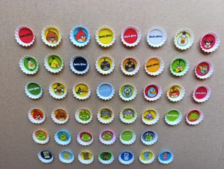 Chapas Grefusa Angry Birds Colección Completa