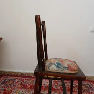 Lote 3 Sillas Madera Años 70