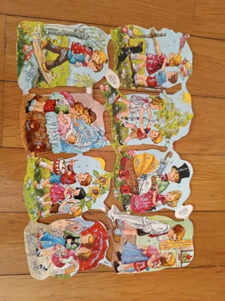 Colección Cromos Troquelados Gatitos Vintage