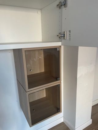 Mueble Colgante Salón Blanco y Madera