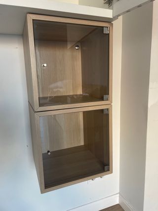 Mueble Colgante Salón Blanco y Madera