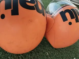 Pareja Cascos Jet M y S Naranja