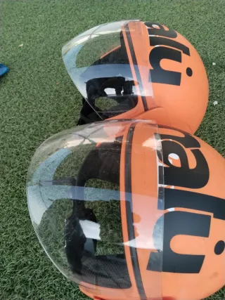 Pareja Cascos Jet M y S Naranja