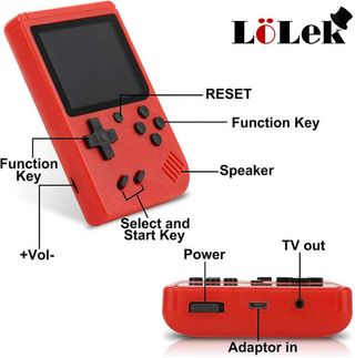 Consola Retro Portátil Roja
