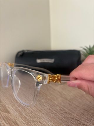 Gafas Chrome Hearts Transparentes Doradas CH