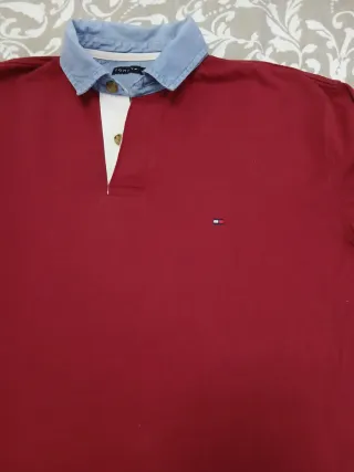 Polo Tommy Hilfiger Rojo Manga Larga