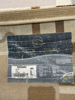 2 Alfombras de pasillo beige y marrón