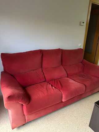 Sofá de 3 plazas rojo