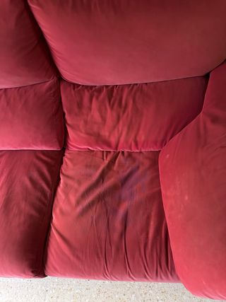 Sofá de 3 plazas rojo