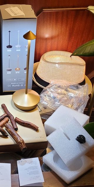 Lampada da tavolo Touch USB Oro