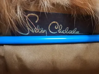 Chaquetón Piel Zorro Vintage Marrón Naranja