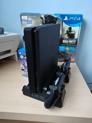 PS4 Slim 1TB + 2 Mandos + 6 Juegos