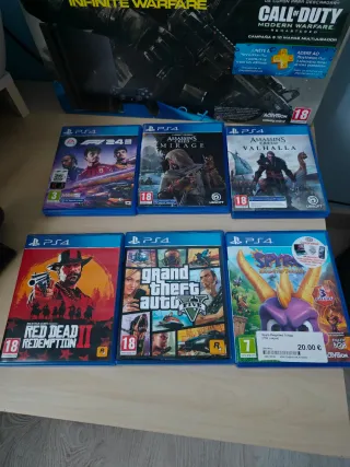 PS4 Slim 1TB + 2 Mandos + 6 Juegos