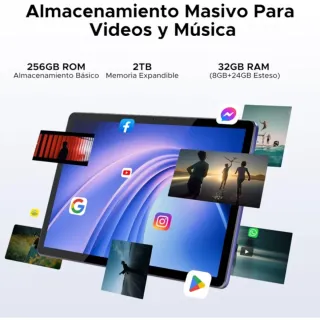 DOOGEE Tab G6+ 32GB+256GB Android 15 Negro
