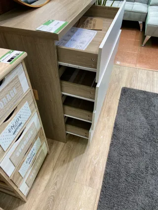 ENVIO GRATIS!! Cómoda 4 cajones Sonoma y Blanca
