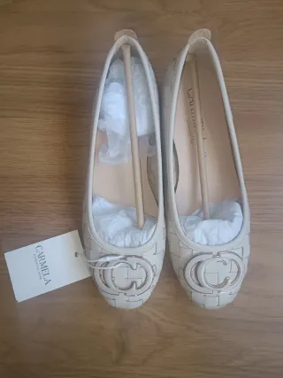 Bailarinas Carmela Piel Beige Talla 36