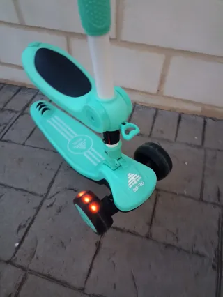 Patinete infantil 3 ruedas con luces