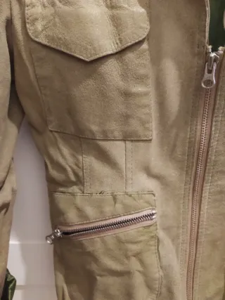 Chaqueta Piel Adolfo Dominguez Vintage Verde