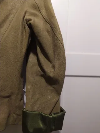 Chaqueta Piel Adolfo Dominguez Vintage Verde