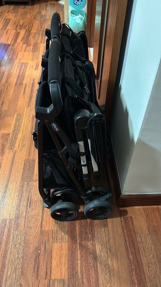 Carro Gemelar Chicco Plegable Negro