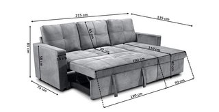 SOFACAMA!!  Chaiselongue Terciopelo Gris