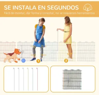 Parque para perros multicolor