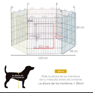 Parque para perros multicolor