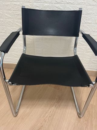 Sillas de oficina cuero y metal