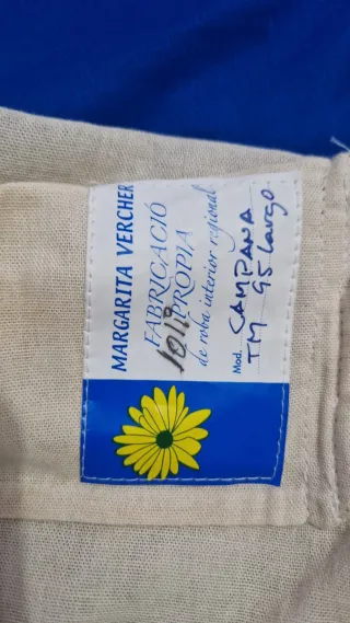 Cancán de fallera beige y blanco
