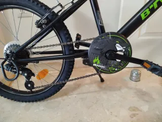 Bicicleta Btwin 20 Negra y Verde