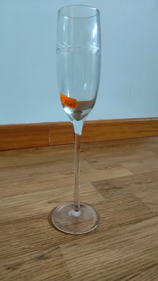 Juego 4 copas de cristal grabadas