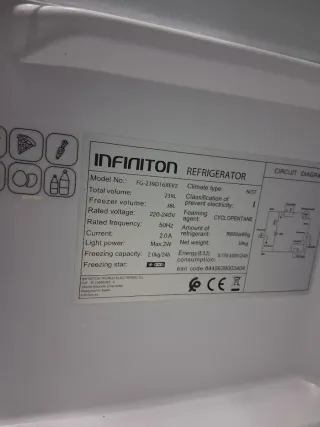 Nevera Infiniton Plomo Inox