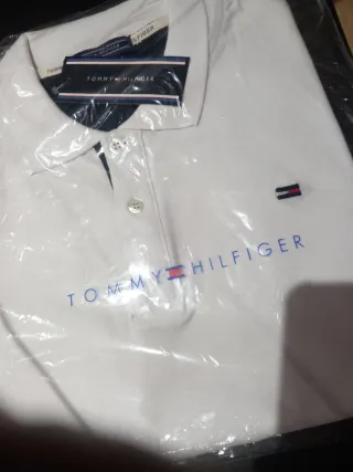 Polo Tommy Hilfiger Blanco Talla L