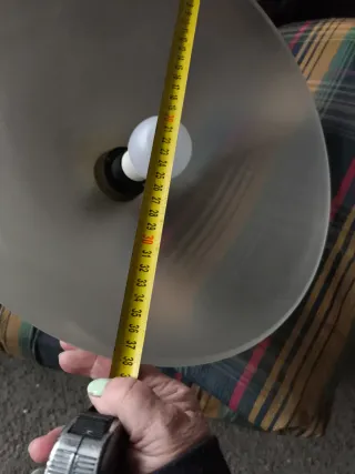 Lámpara de techo de cristal y metal