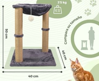 Árbol rascador para gatos con hamaca