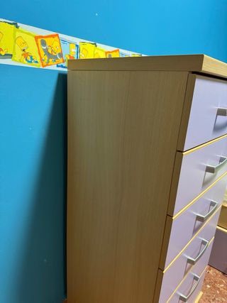 Cómoda Morada 6 Cajones