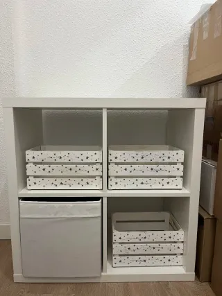 Mueble organizador blanco 4 compartimentos
