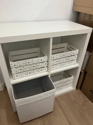 Mueble organizador blanco 4 compartimentos