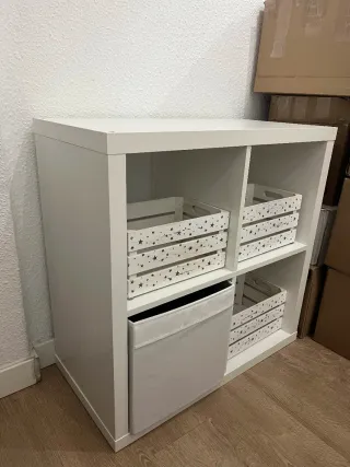 Mueble organizador blanco 4 compartimentos
