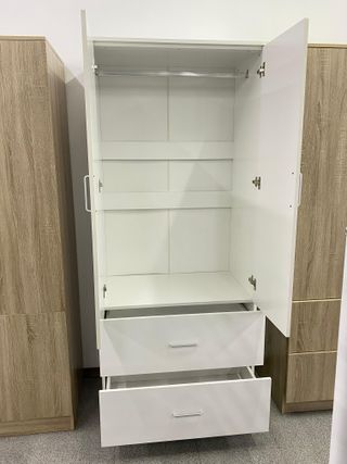 Armario blanco de 2 puertas + espejo NUEVO