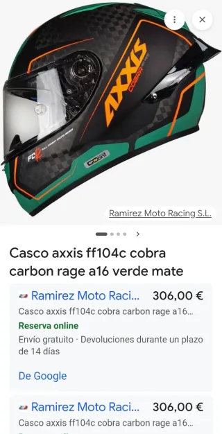 Casco Moto AXIS Full Carbon Racing