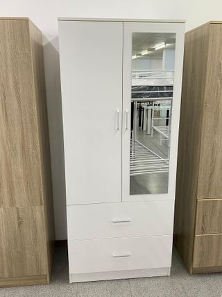 Armario blanco de 2 puertas + espejo NUEVO