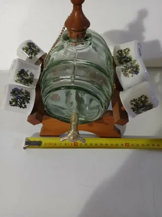 Botticella con 6 bicchierini decorati