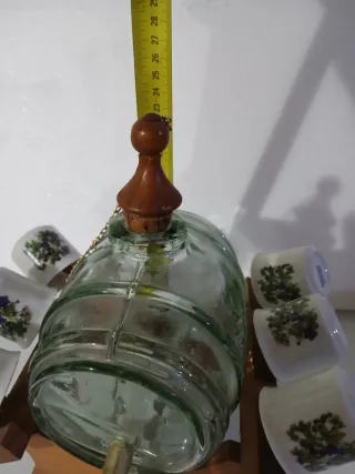 Botticella con 6 bicchierini decorati