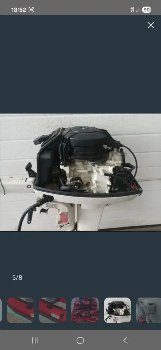 Barca Neumática 2.49m + Motor Johnson 6cv 2T